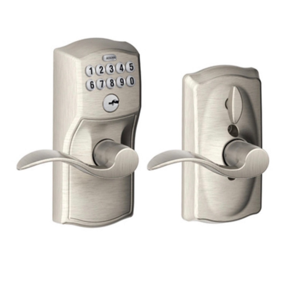 Schlage Camelot Flex-Lock Keypad with Accent Satin Nickel 
FE595 CAM 619 ACC